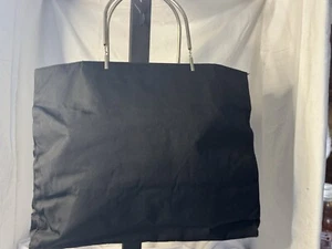 Metal handles nylon Prada bag with black Prada lining. - Picture 1 of 14