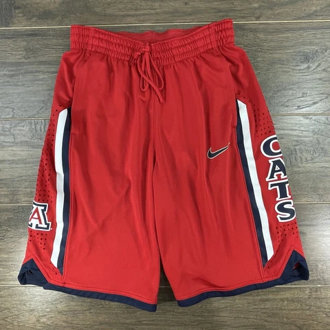 Nike Arizona Wildcats NCAA Team Issue Red Athletic Basketball Shorts Medium-READ Cover