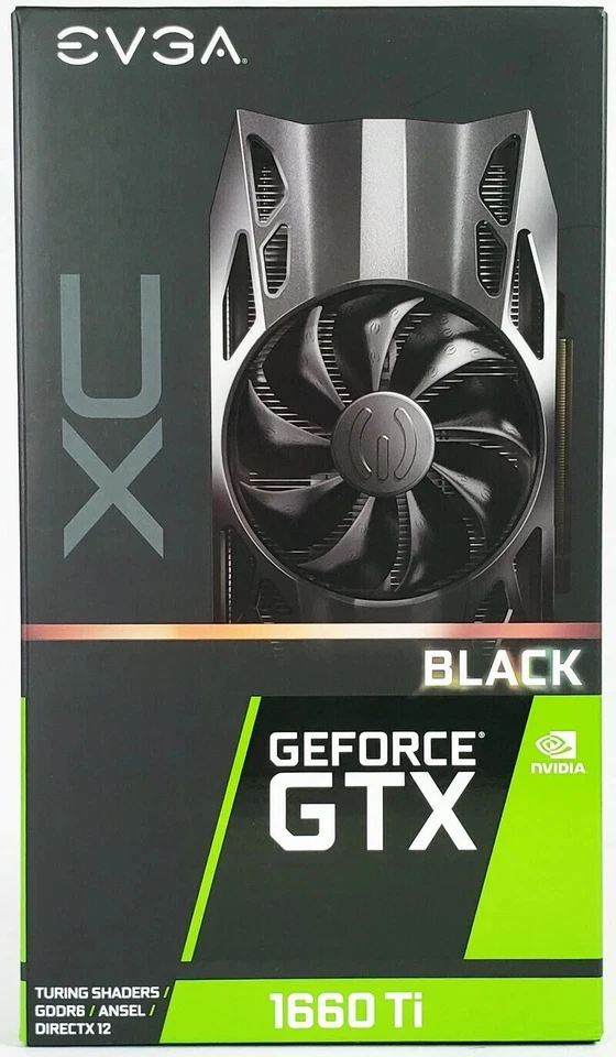 EVGA GeForce GTX 1660 Ti XC Ultra Black Gaming 6GB GDDR6 06G-P4-1266-KB Graphics - Image 1 of 1