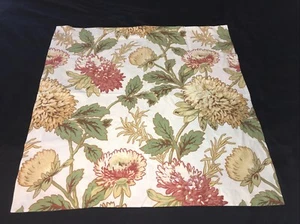 Pottery Barn Euro Sham Floral Mums Flowers Green Red Yellow White Chrysanthemum - Picture 1 of 12