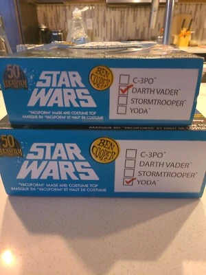 Star Wars Yoda & Darth Vader Vacuform Costume Halloween 80s  - Image 1 of 4
