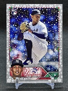 2023 Topps Holiday Metallic JHONY BRITO ROOKIE Card H138 Yankees 