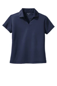 Sport-Tek® Ladies Dri-Mesh® V-Neck Polo L469 Navy Blue Size XL Free Shipping - Picture 1 of 2