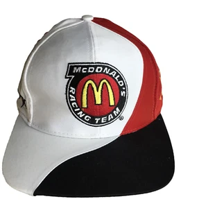 Gorra de camionero Nascar McDonalds Logo Racing Team Snap Back Cory Mac roja blanca - Imagen 1 de 7