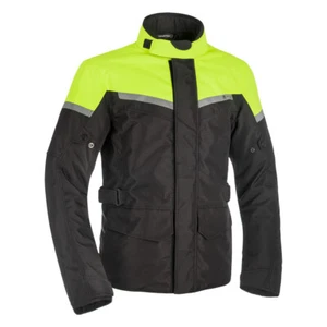 Spartan Long CE Armoured Adjustable Waterproof Motorcycle Jacket - Black/Fluo - Picture 1 of 5