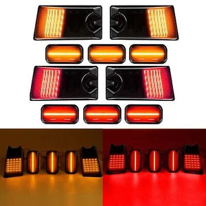 Smoked Lens LED Cab Roof Light Kit, Replacement for 2003-2009 Hummer H2 & 2005 - Picture 1 of 9