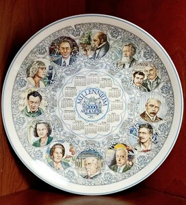 Iconos de arte y música de madera de cuña de 10" placa de calendario milenario - Imagen 1 de 11