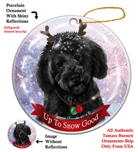 Ornamento fino alla neve buono - Labradoodle nero - Foto 1 di 1