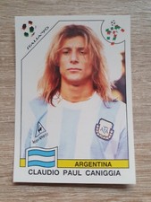 Panini World Cup Story Claudio Paul Caniggia 225 Argentina 1990 World Cup Sticker