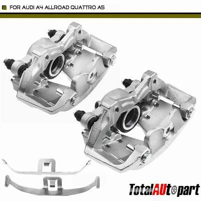 2Pcs Disc Brake Caliper with Bracket for Audi A4 allroad A4 Quattro A5 Quattro - Image 1 of 4