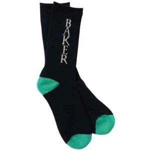Baker Skateboards Rye Crew Socks - Navy / Green - Picture 1 of 1
