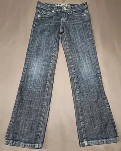 US Polo Assn. Boys Navy Blue Straight Jeans Size 8 Embroidered Studs - Picture 1 of 10