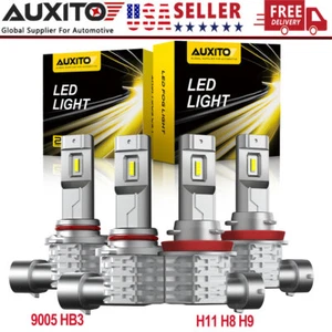 9005 H11 LED Headlight Super Bright Bulbs Kit 8000K White 360000LM High Low Beam - Picture 1 of 13
