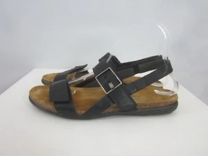 Naot Sandals Womens 8 Black Leather Ankle Strap Comfort 39 Summer Spring - Picture 1 of 11