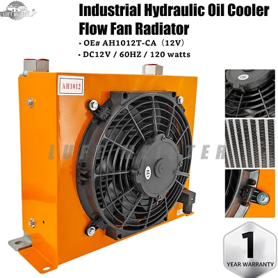 Nuevo enfriador de aceite hidráulico 60 W AH1012T-CA con soldadura precisa y ventilador 100 L/min 12 V EE. UU. Foto 1 de 4