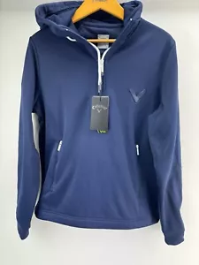 Callaway Golf Mens Hoodie Aquapel 1/2 Zip Pullover /UK Small /Navy /New /19868 - Picture 1 of 10