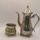 Beautiful Silver Plated Coffee Pot With Sugar Pot - 2 pc set