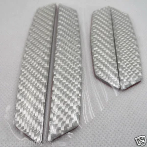 Protectores de borde de puerta de coche fibra de carbono real blanco para Camry corona parachoques proteger 4 piezas - Imagen 1 de 4