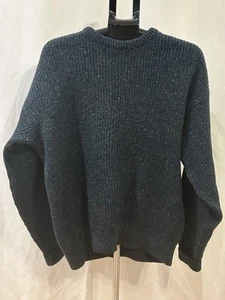 Vintage L.L. Bean Men's Green Shetland Wool Sweater Size Large - Picture 1 of 3