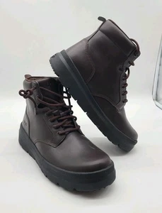MENS US 11 UGG BURLEIGH HIGH BOOT BROWN WATERPROOF LEATHER SHEEP WOOL LINED - Picture 1 of 10