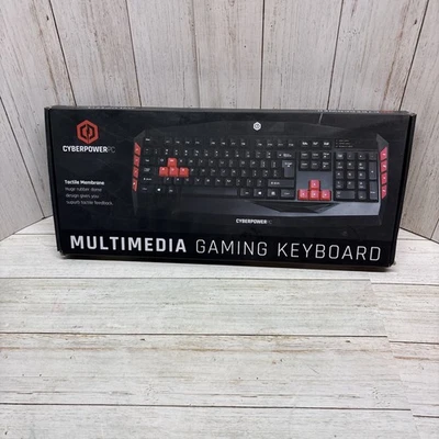 Cyberpower PC Gaming Keyboard Multimedia Gaming Wired USB Keyboard - Image 1 of 2