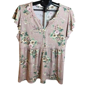 Torrid Blouse Womens Size L/XL Floral Babydoll Romantic Coquette Cottagecore - Picture 1 of 8