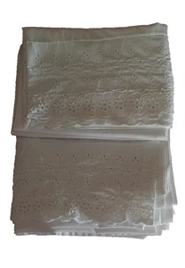 Unbranded cotton blend full flat sheet and pillowcases with eyelet trim - Picture 1 of 8