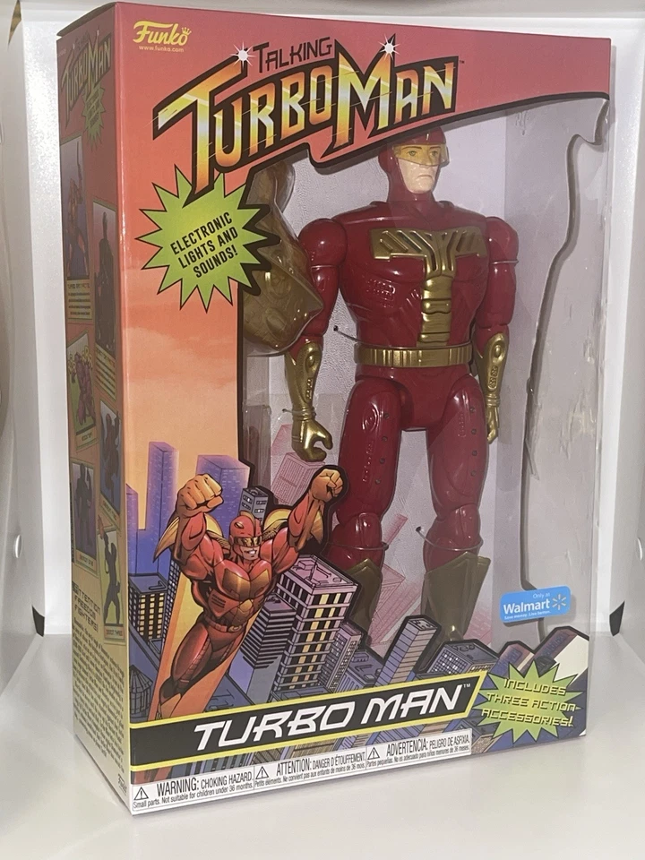 NUEVO FUNKO TALK TURBO MAN 13.5” FIGURA DE ACCIÓN LUCES + SONIDOS Y 3 ACCESORIOS Foto 1 de 4