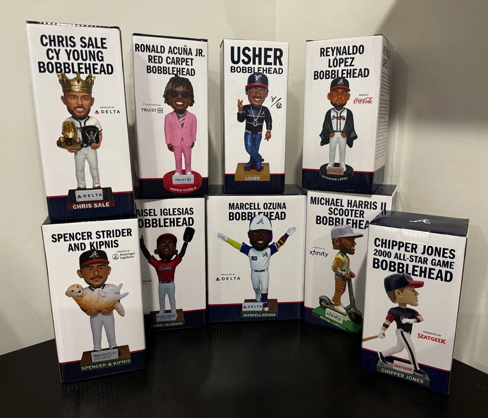2025 Atlanta Braves Bobbleheads SGA NIB-YOU PICK-Volume Discount-New In Box - Image 1 of 1