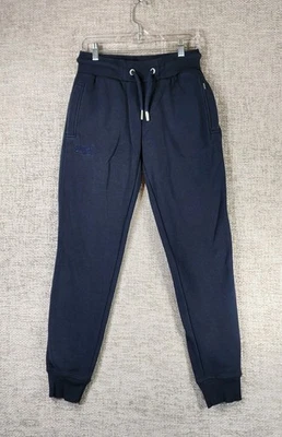 Superdry Joggers Womens 6 *Navy Heavyweight Pockets Sport Logo Sweatpants - Image 1 of 4