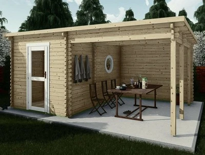 Saunahaus Trontheim 1 Plus Gartensauna Gartenhaus Sauna Außensauna Ofen optional - Bild 1 von 4