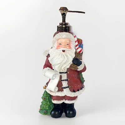 Dispensador bomba jabón loción plástico resina Papá Noel Navidad de colección pintado a mano Foto 1 de 4