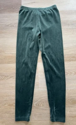 Leggings de terciopelo verde para niñas Tea Collection talla 10 Foto 1 de 2