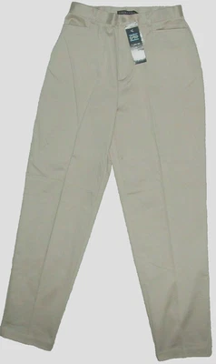 NWT Womens HILLARD & HANSON Size 10 Beige STRETCH COTTON KHAKIS Pants 28x30 FLAT - Image 1 of 4