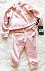 Nike Jogger Track Suit 24M Pink Full Zip 2 Piece Set Fits 28 - 30 Lbs - Picture 1 of 8