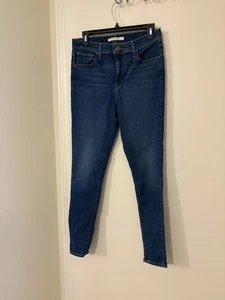 Jeans donna blu Levis 720 taglia 27 x 30 vita alta super skinny invecchiato j341 - Foto 1 di 8