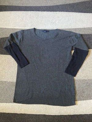 Mujer French Connection Jersey Suéter Talla L Gris Negro Manga Foto 1 de 4