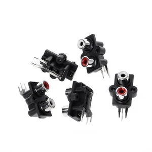 5 Pcs PCB Mount 2 Position Stereo o Video Jack RCA Female Connector - Picture 1 of 8