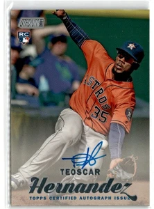 Topps Stadium Club Teoscar Hernandez RC 2017 automático Astros #SCA-TH - Imagen 1 de 2