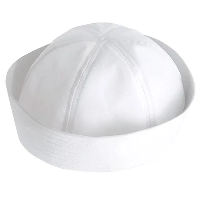 Blanco Doughboy Marina US MARINERO Pesca Marina Popeye Hombres Mujer Disfraz SOMBRERO Gorra E Foto 1 de 4