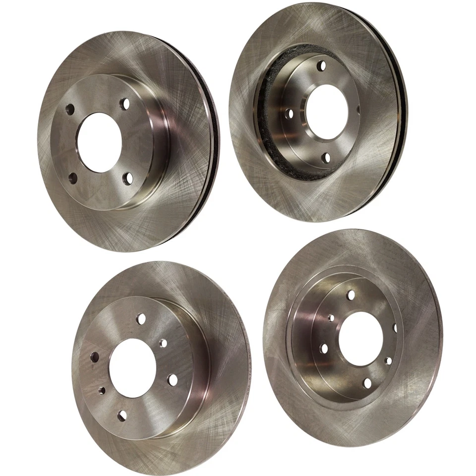 Front Rear Disc Brake Rotors For 1991-1996 Infiniti G20 1990-1992 Nissan Stanza - Image 1 of 4