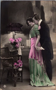 Beautiful Couple Love and Romance  RPPC B267 - Picture 1 of 2