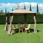 Pavillon Eden 3x3x2,7 m mit Stahlplatte und Polyestergewebe f&#252;r den Garten...