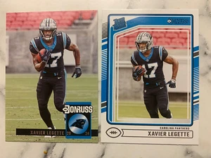 Lot of 2 Xavier Legette 2024 Panini Donruss Insert Rookie Cards - Picture 1 of 2