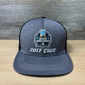 College World Series Hat Cap Snap Back Youth Gray Black Baseball Boys - Picture 1 of 10