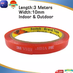 Cinta adhesiva acrílica transparente transparente de doble cara para 3M VHB 10 mmX3m OZ - Imagen 1 de 3