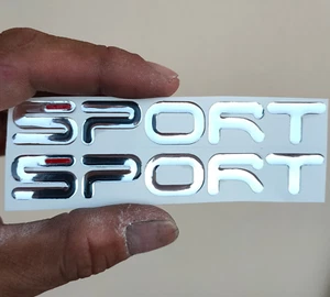 Coppia adesivi resinati 3D logo fiat 500 sport - Foto 1 di 6