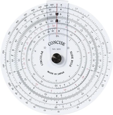 Concise Ruler Circular Slide Rule No.300 100829 110mm JAPAN - Image 1 of 3