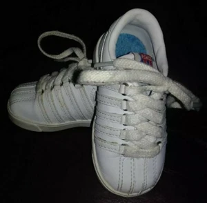 K-Swiss Infant Sneakers White Leather Size 4 - Picture 1 of 5