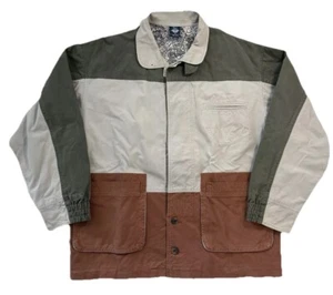 Dockers Jacket Men’s Size Medium Khaki Green Button Up Lined Coat - Picture 1 of 13